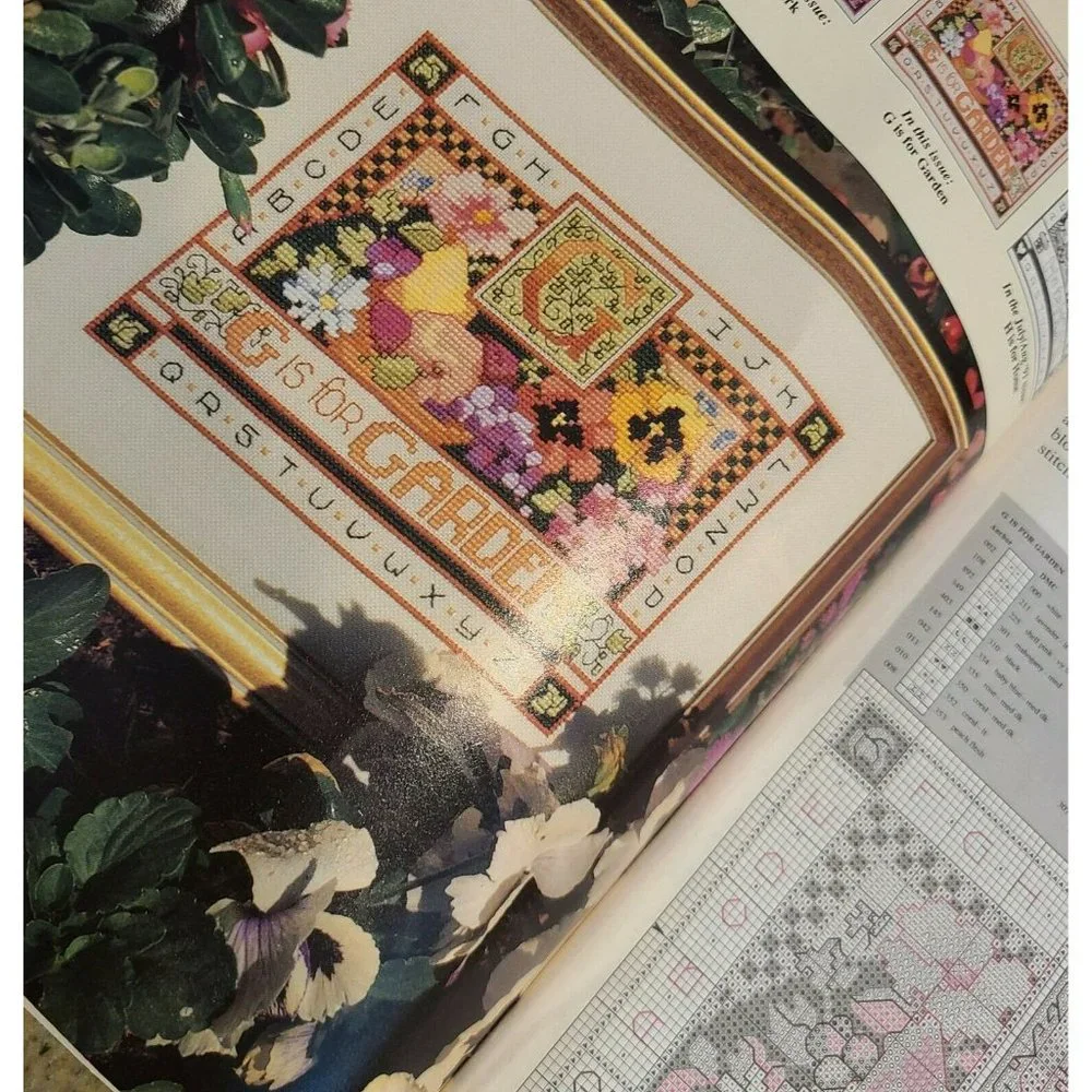Cross Stitch Country Crafts Mag May June 91 Garden Keys Key Chains Flower